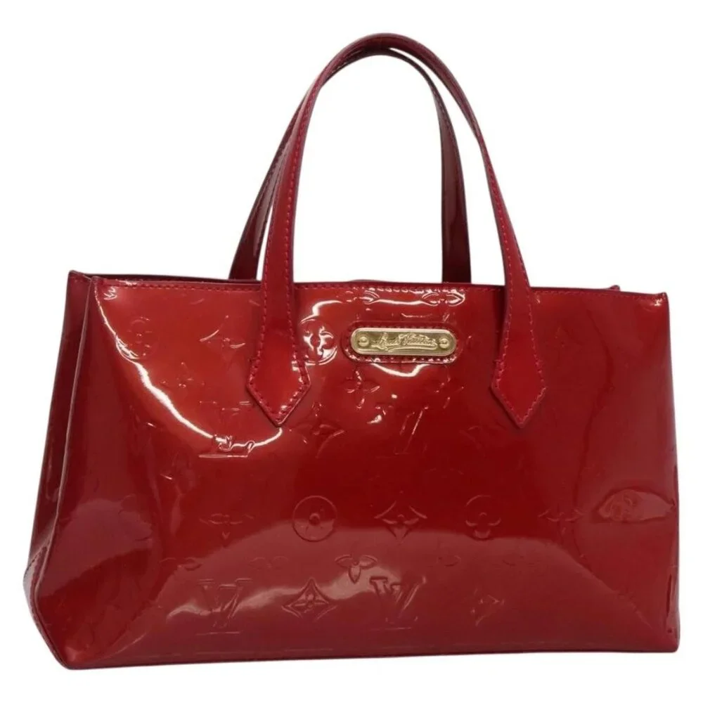 LOUIS VUITTON Monogram Vernis Wilshire PM Bag Pomme D'amour M93642 Auth BA1873 - Picture 2 of 16